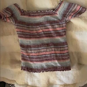 Cropped off the shoulder shirt